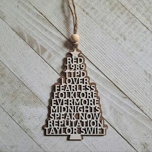 Eras tour albums tree shaped ornament,  taylor swift christmas ornament